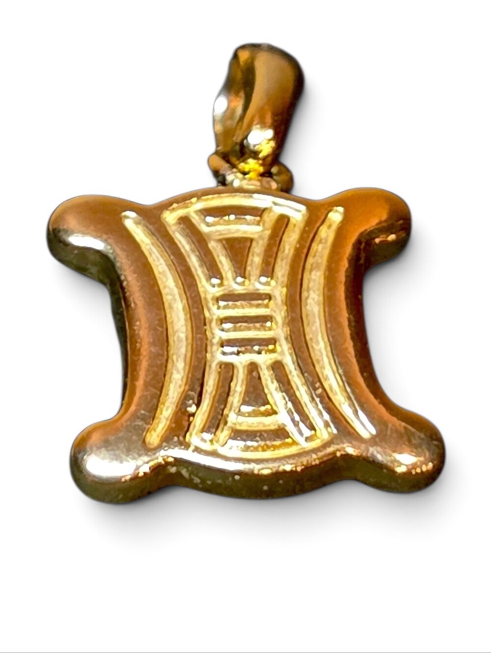 CELINE Triomphe Gold Plated Pendant Charm - Women Jewelry